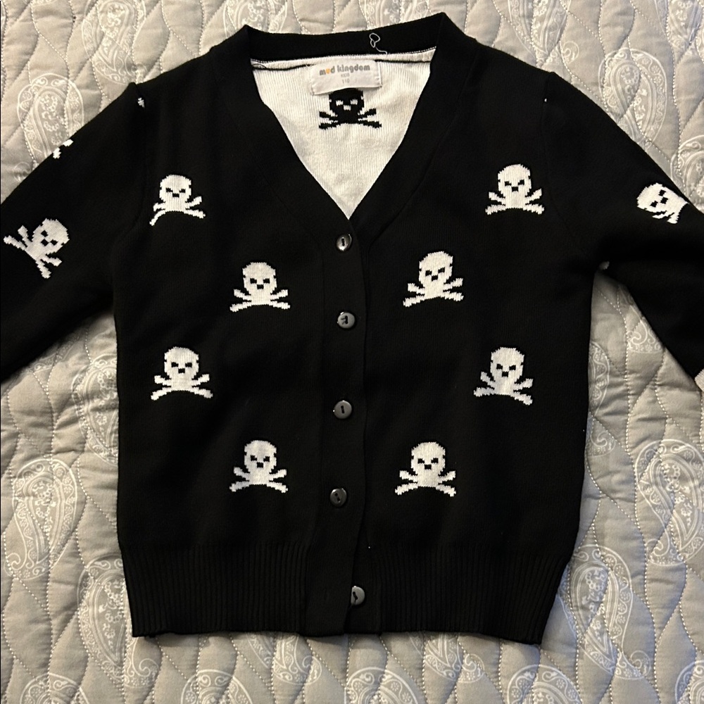 Black Skull Cardigan